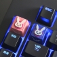 1pc Artisan Zinc-plated Alu-alloy Keycaps for Mechanical Keyboard R4 Overwatch DVA / Iron Man / One Piece / Captain America
